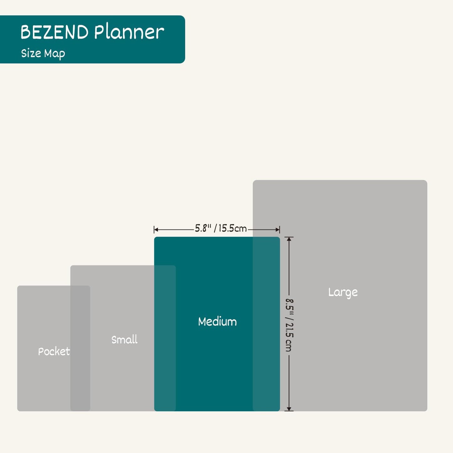 BEZEND Weekly Planner 2025-2026 with 2 Columns, 5.8" x 8.5" Academic Calendar 18 Months (Jul 25-Dec 26) Life Work Appointment Book with Monthly Tab, PU Leather Hardcover - Dutch Blue