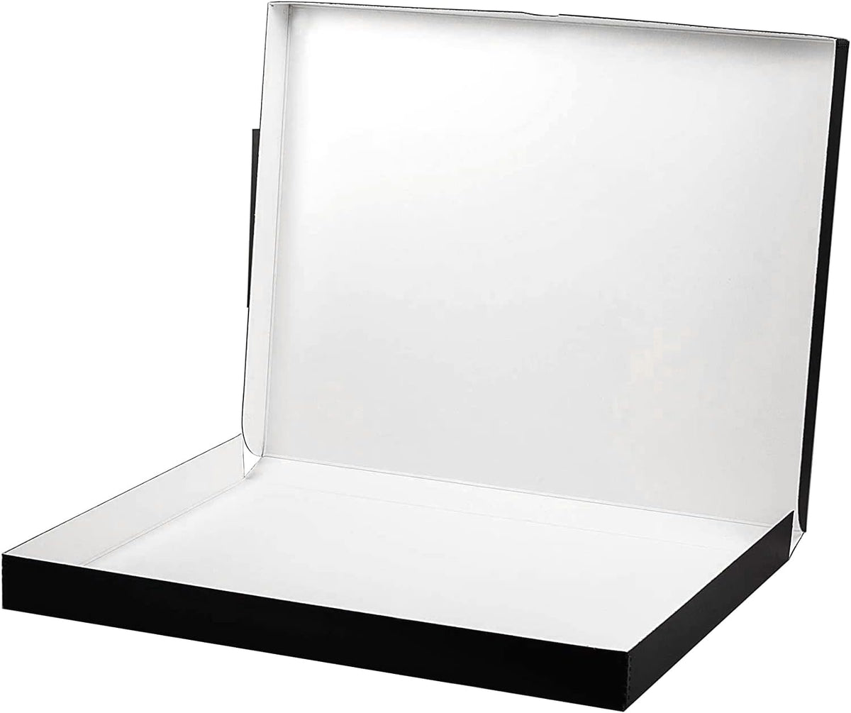 Lineco 16x20 Black Clamshell Archival Folio Storage Box, 1.75" Deep. Acid-Free with Metal Edge. Preserves Picture Longevity, Organize Photos or Documents, Crafts, DIY