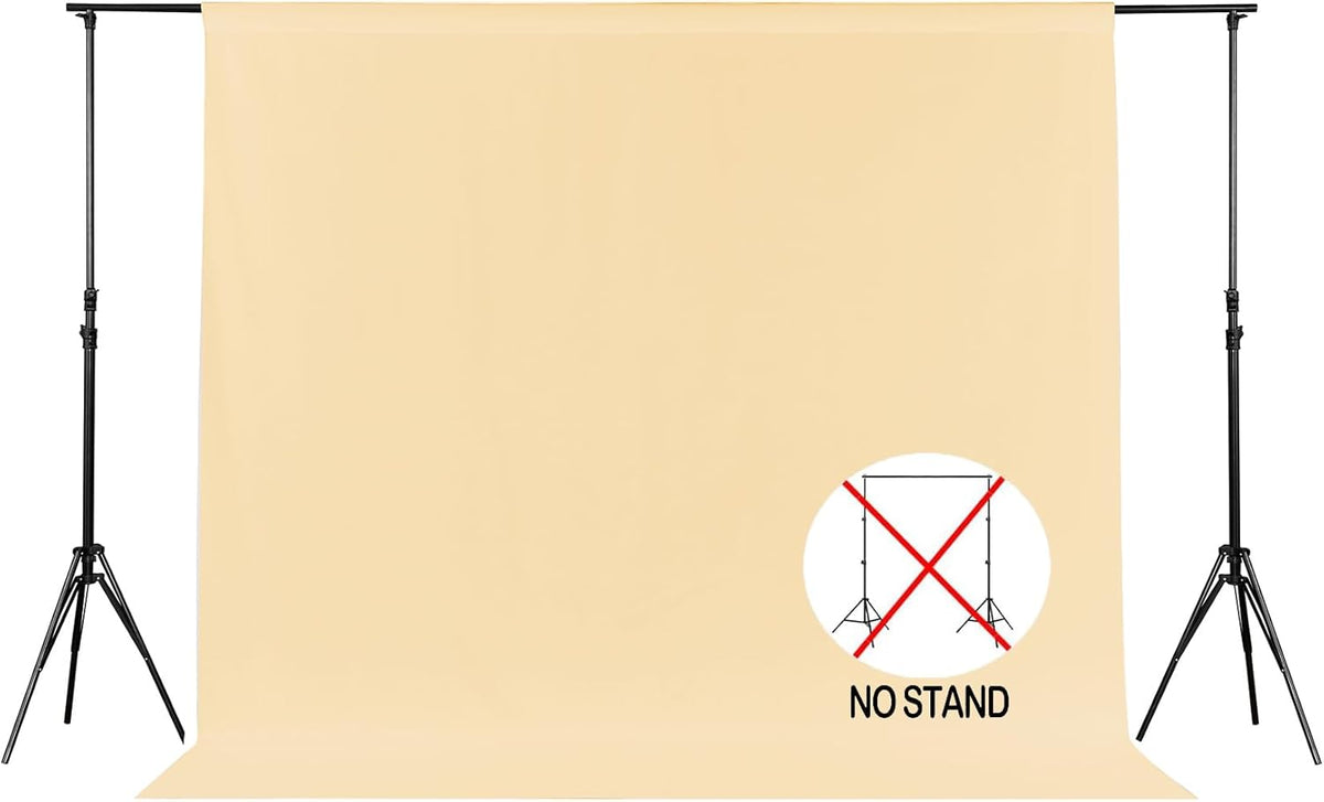 Joccun 5X7FT Champagne Backdrop Background for Photography,Polyester Backdrop Curtain Background Screen for Photography,Photoshoot,Video Recording,Studio(5X7ft,Champagne)