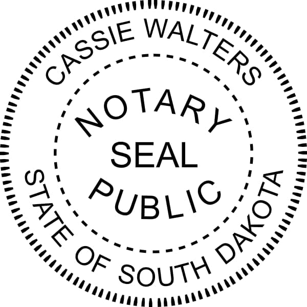 Custom Notary Embosser, Customizable for 37 Total States, Embossed Notary Seal | Great for Official Documents and Paperwork | Great Way to Certify Your Documents (South Dakota)