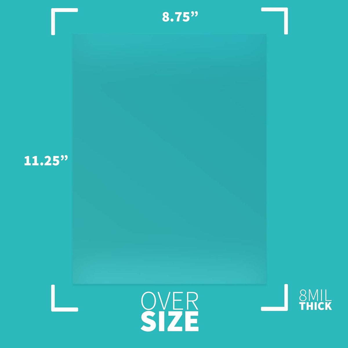 Binditek 50 Pack 8 Mil Clear PVC Binding Presentation Covers, Oversize, 8.75x11.25 Inches, Square Corner, Unpunched, Office School Supplies