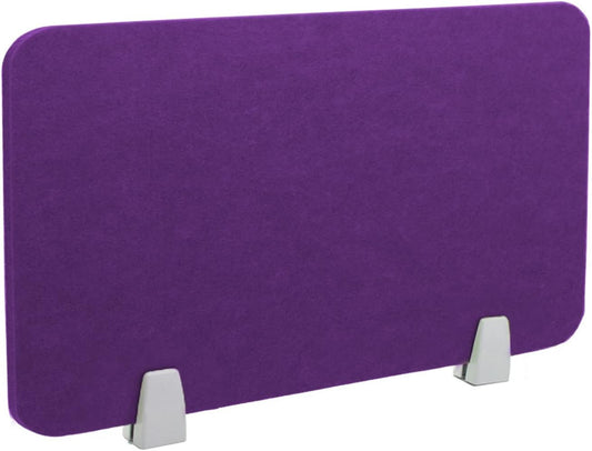 Icegrey Acoustic Desk Divider Privacy Panel Removable Sound Absorbing Desk Partition Board with 2 Clips for Student Call Centers Offices Braries Classrooms Library, Dark Purple, 31.2x11.7"