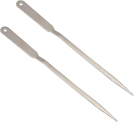 2pcs Letter Opener Knife, Stainless Steel Envelope Slitter Mail Opener Tool Lightweight Package Wrapping Paper Cutter for Office School Postal (Silver)