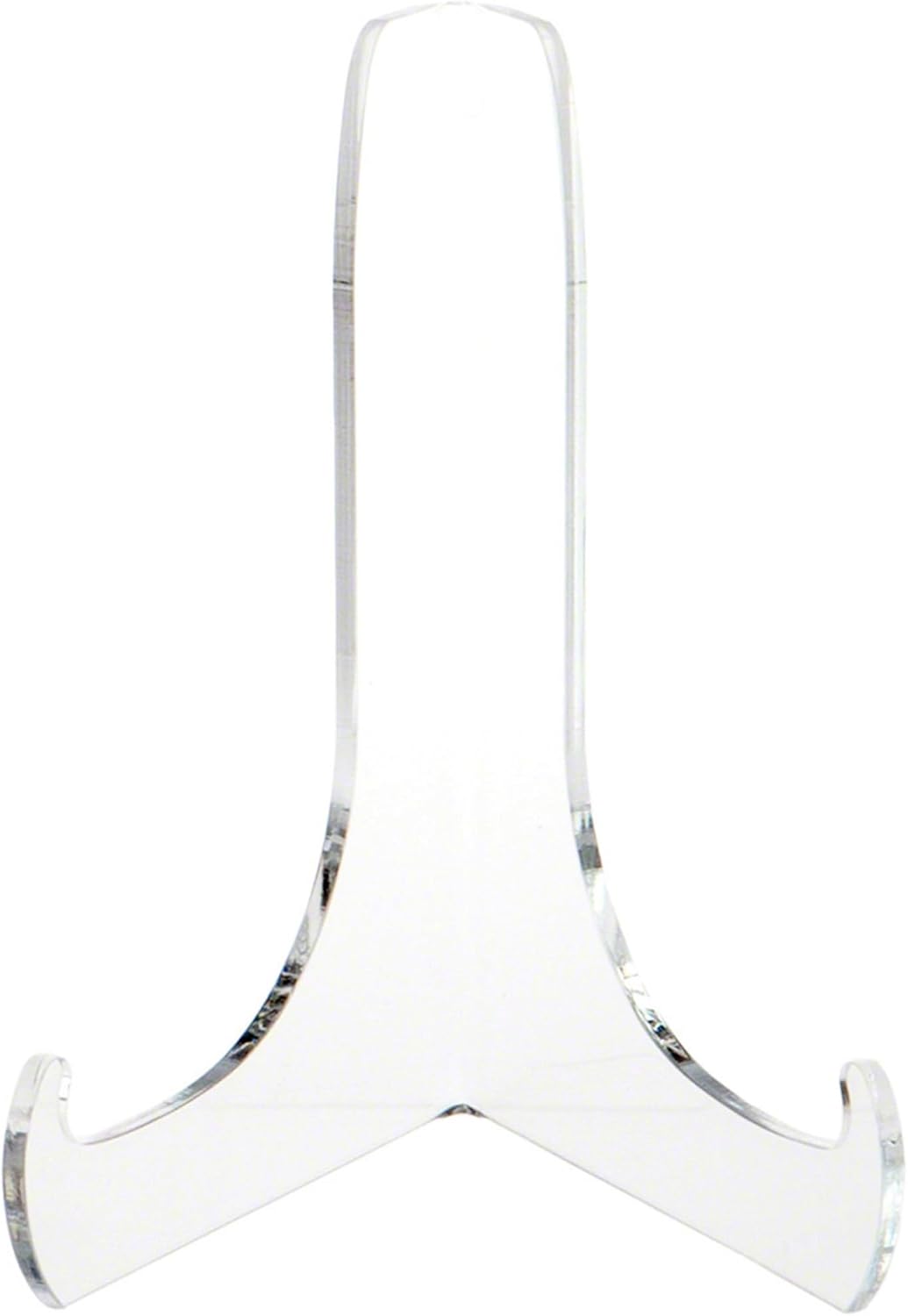 Plymor Clear Acrylic 60-Degree Angle Easel With Shallow Support Ledges, 7.5" H x 5.75" W x 4.75" D (3 Pack)