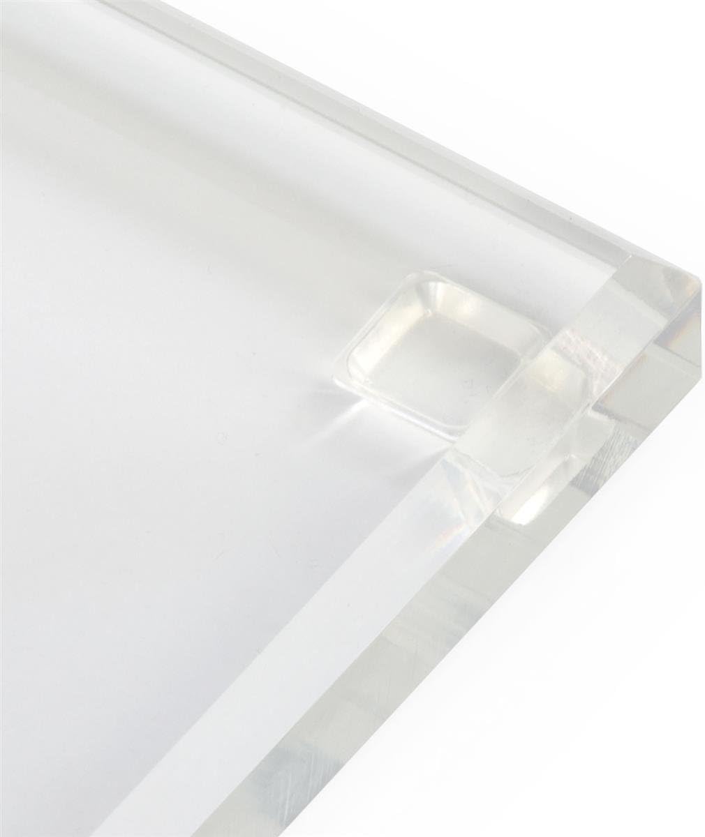 Tall Clear Podium, Floor Standing Lectern with Lip for Books or Presentation (Acrylic)