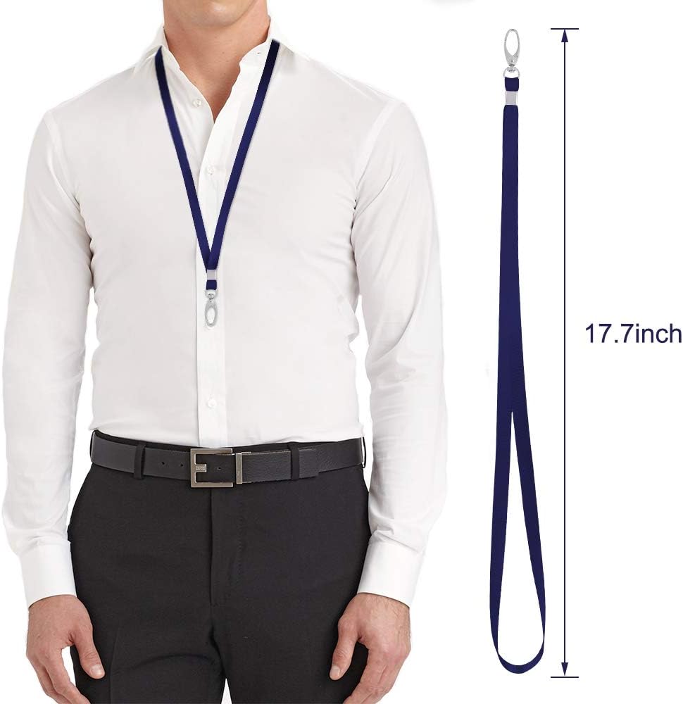 Lanyards for Id Badges Holder Bulk Lanyard with Clip Swivel Hooks for Name Tag ID Badge Holder,Students, Employees
