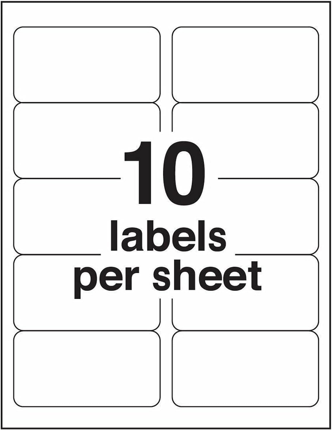2"x4" Shipping Address Labels, FBA 10 Up Address mailing Labels, White Sticker Address Labels for Laser/Inkjet Printer (100 Sheets, 1000 Labels)