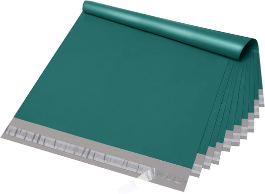 Fuxury Large Poly Mailers 19x24 Inch 50 Pcs, Waterproof Shipping Bags for Clothing, Strong Adhesive Shipping Envelopes for Small Business, Self Seal Mailers Poly Bags Mailing Bags Forest Green