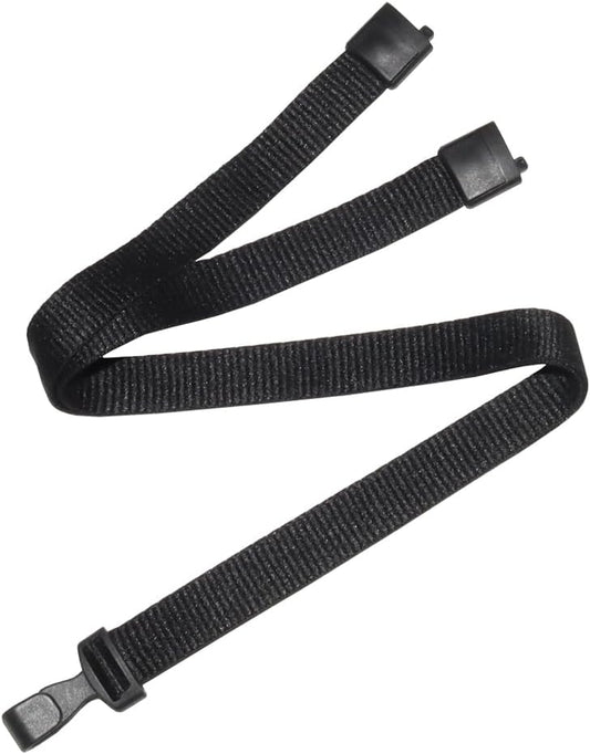 25 Pack Bulk-Polyester Breakaway Lanyards with Plastic No Twist Clip & Safety Breakaway Clasp-Great for Radiology-School Hospital-MRI Safe-Neck Strap I.D. Badge Holders 36” (Black) by BETOOM