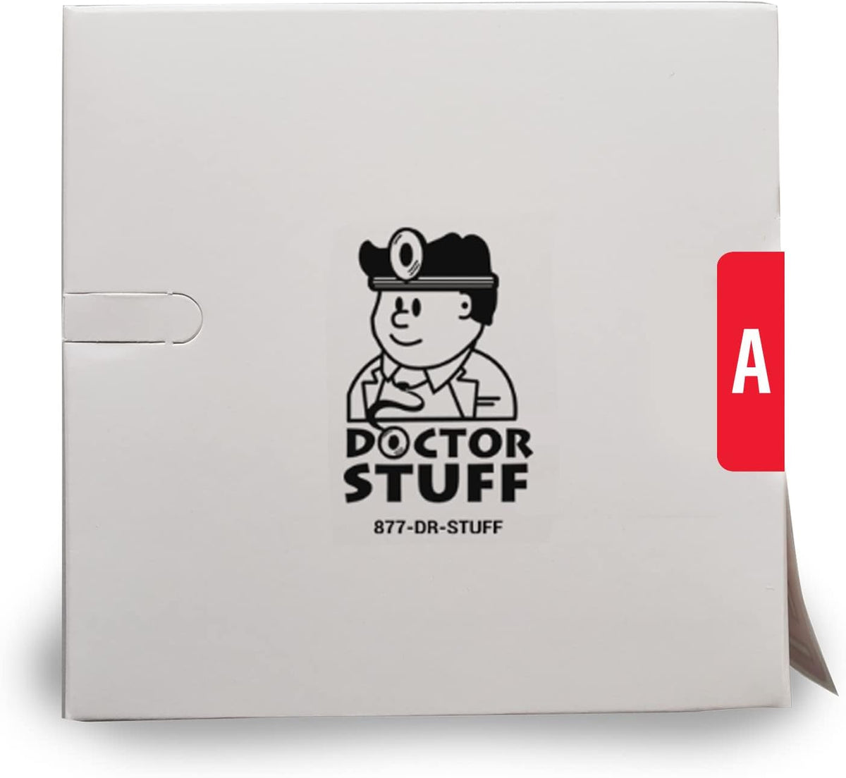 Doctor Stuff - File Folder Labels, Alphabet Letter A, Compatible with Smead Alpha Z Acc/ACCS - SMSM Series Alpha Stickers Red, 1-5/8" x 1”, 250/Roll