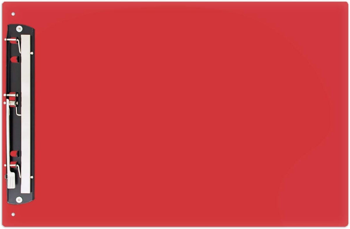 13x19 Clipboard Acrylic Panel Featuring an 11" Hinge Clip Red