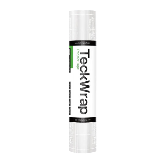 TECKWRAP Silicone Transfer Tape, Advanced Vinyl Application Tape, No Sticky Residue, 12 Inches x 13FT, White Clear Transfer Tape for Vinyl Stickers