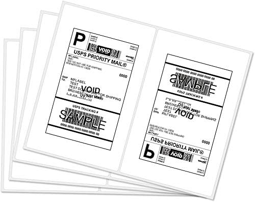 Round Corner Half Sheet Shipping Labels for Laser and Inkjet Printers,8.5" x 5.5" Address Labels Self Adhesive Mailing Labels(150 Sheets, 300 Labels)