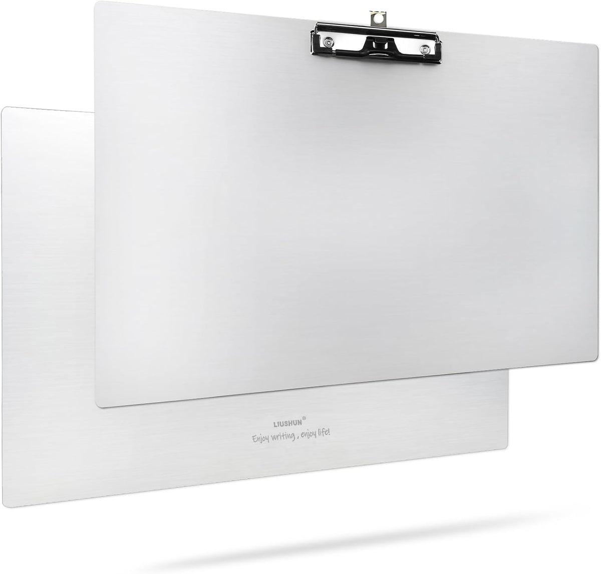Aluminum 11x17 Clipboard Metal Stainless Hangable Clipboards Art Pen Holder Extra Large Clip Board for Business Medical Professionals Workshop (Silver, A3-SingleClip)