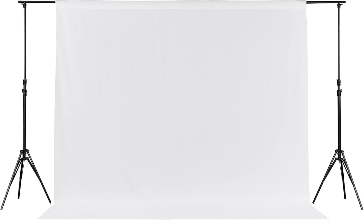 Joccun 5X7FT White Backdrop Background for Photography,Polyester Backdrop Curtain Background Screen for Photography,Photoshoot,Video Recording,Studio(5X7ft,White)