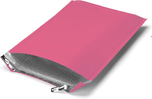 The Boxery Colored Poly Bubble Mailers (#0 6x10'', Pink)
