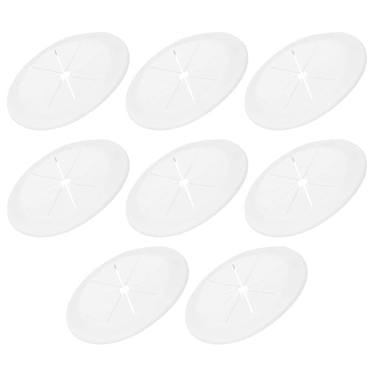 PATIKIL Desk Grommet 2-1/16", 8 Pcs Round Cable Grommet Cord Hole Cover with Adhesive Tape Flexible Table Wire Organizer for Office Home Table Countertop, White