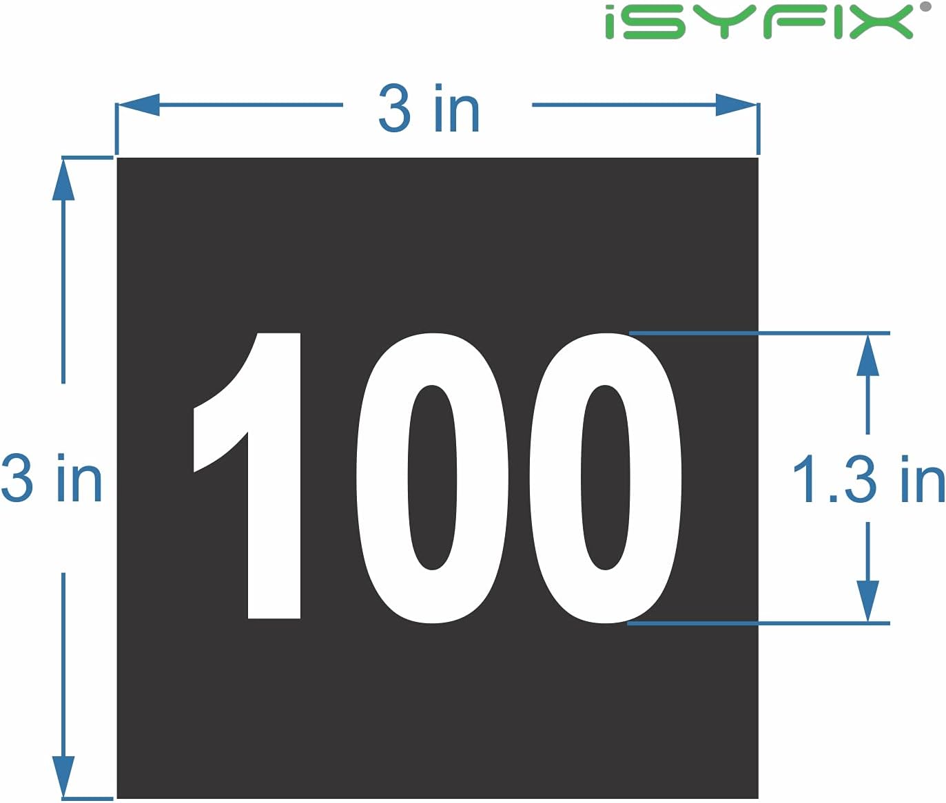 iSYFIX Black Consecutive Number Stickers – 1 to 100, 3-inch, 1 Set – Vinyl Self Adhesive Premium Decal, Ideal for Inventory, Storage, Organizing, Boxes, Bins, Toolbox, Lockers & More, Indoor/Outdoor