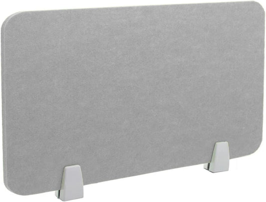 Icegrey Acoustic Desk Divider Privacy Panel Removable Sound Absorbing Desk Partition Board with 2 Clips for Student Call Centers Offices Braries Classrooms Library, Light Grey, 23.4x15.6