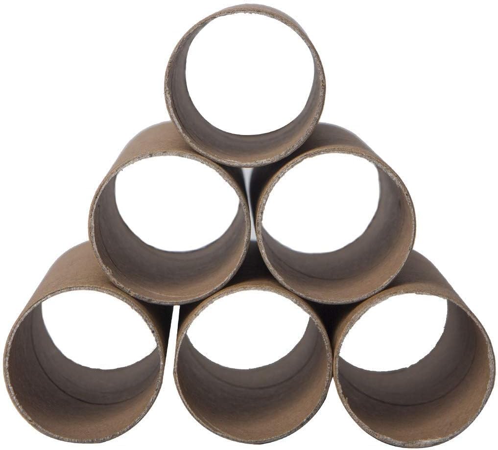 60 Pack Craft Rolls - Thick Cardboard Tubes for Craft - Round Cardboard Tubes For Crafts - Craft Tubes - Bulk Craft Round Tubes - Paper Tube for Arts & Crafts - 1.57 x 3.9 Inches - Brown