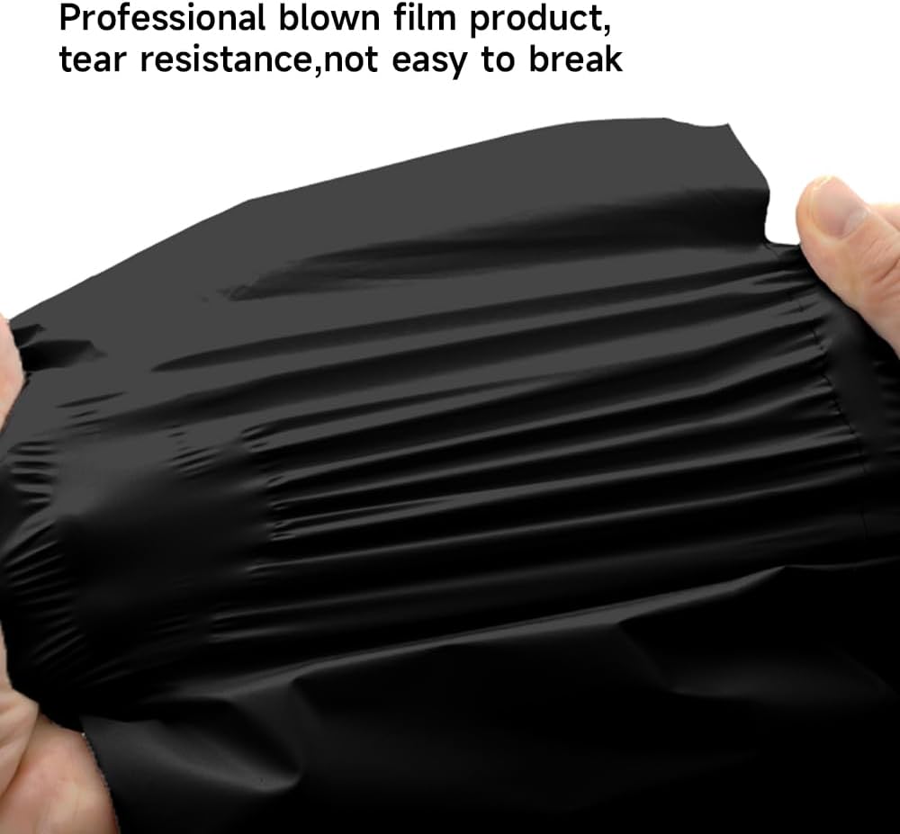 Poly Mailers 14.5x19 500 Pcs | Large Shipping Bags for Clothing | Strong Adhensive Mailing Bags for Small Business, Shipping Envelopes Bags, Tear-resistant Package Bags Black