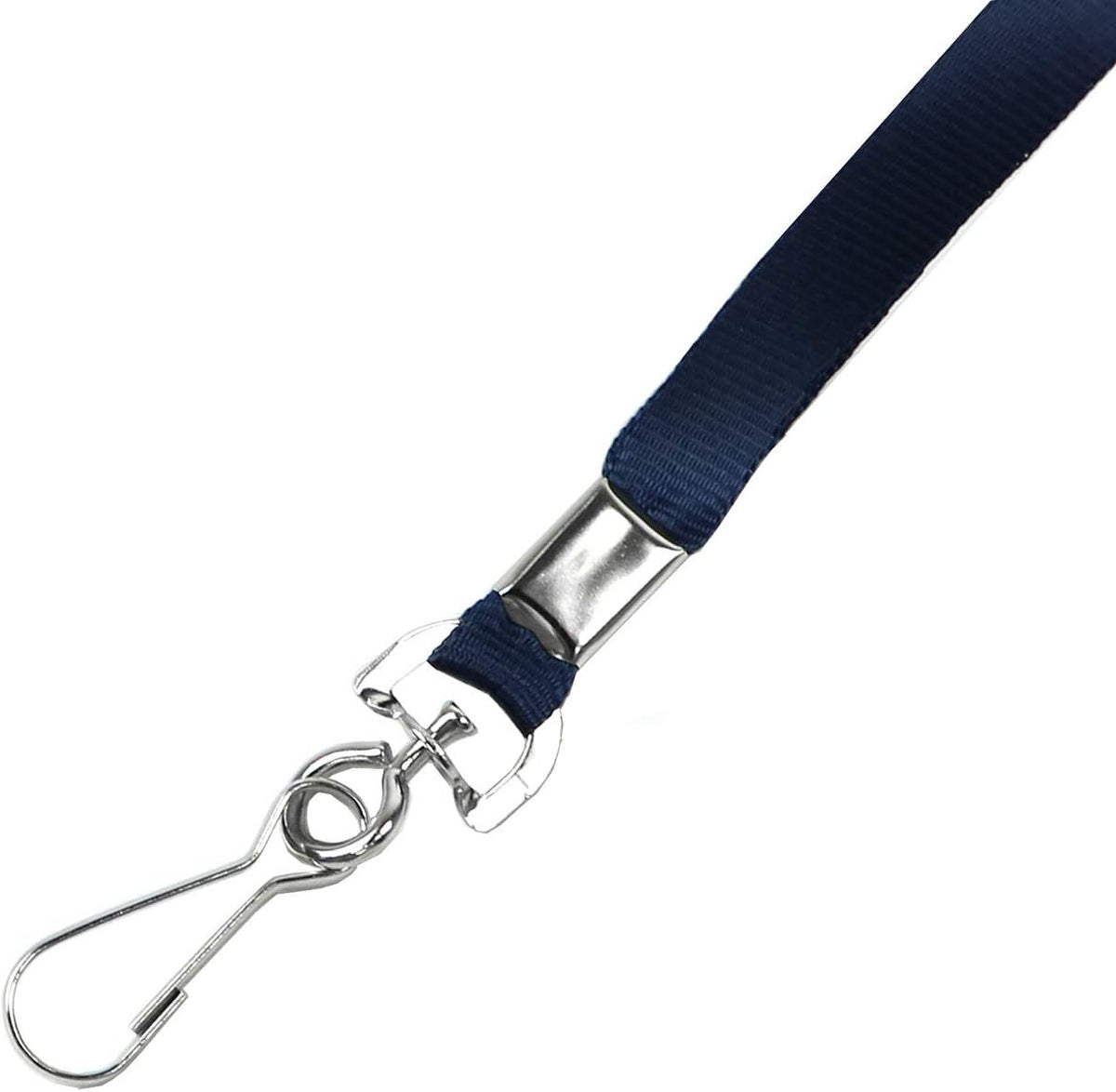 Beebel Navy Blue Lanyard Bulk Lanyards for Id Badges Flat Lanyard with Badge Clip Swivel Hook 50 Pack (Navy Blue)