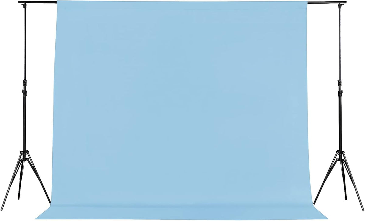 Joccun 10X10 FT Light Blue Backdrop Background for Photography,Polyester Backdrop Curtain Background Screen for Photography,Photoshoot,Video Recording,Studio(10X10ft,Light Blue)