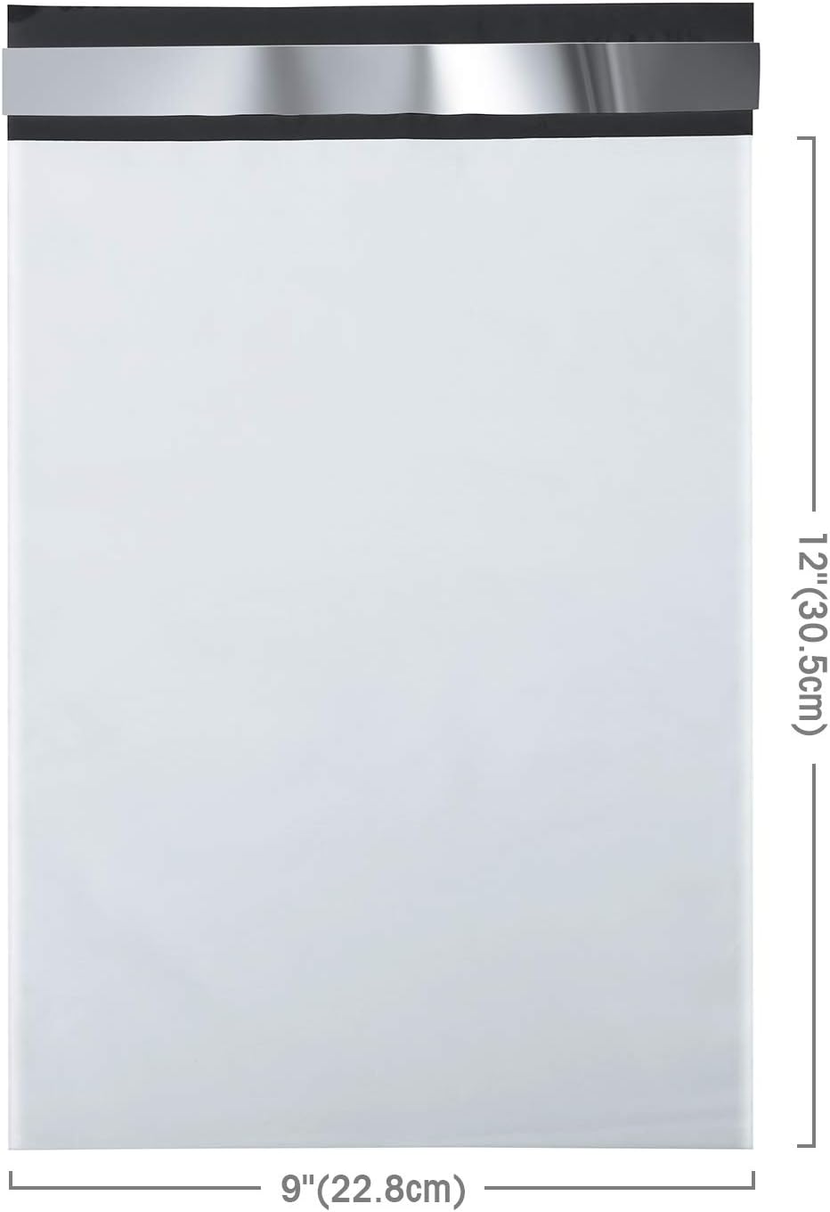 Fuxury Poly Mailers 9x12 Inch 100 Pcs Tear-Resistant Shipping Bags For Clothing, Self-Seal Shipping Envelopes, Waterproof Packaging Bags for Small Business, Durable Mailers Poly Bags White