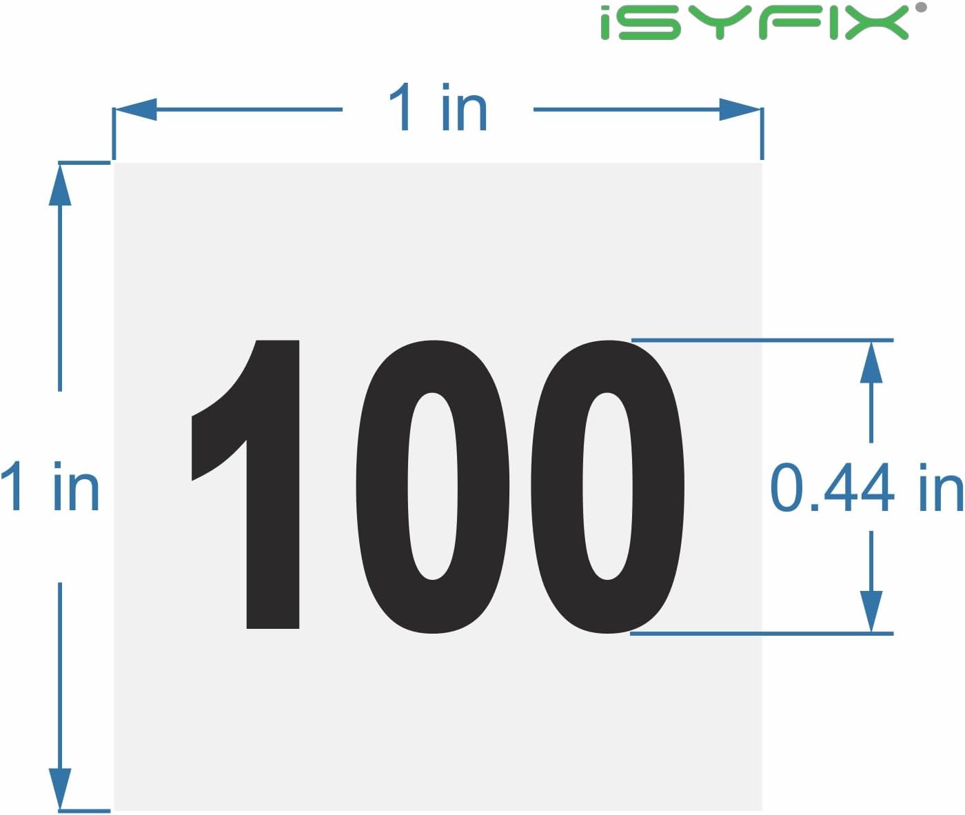 iSYFIX White Consecutive Number Stickers – 1 to 100, 1-inch, 1 Set – Vinyl Self Adhesive Premium Decal Ideal for Inventory, Storage, Organizing, Boxes, Bins, Toolbox, Lockers & More, Indoor/Outdoor