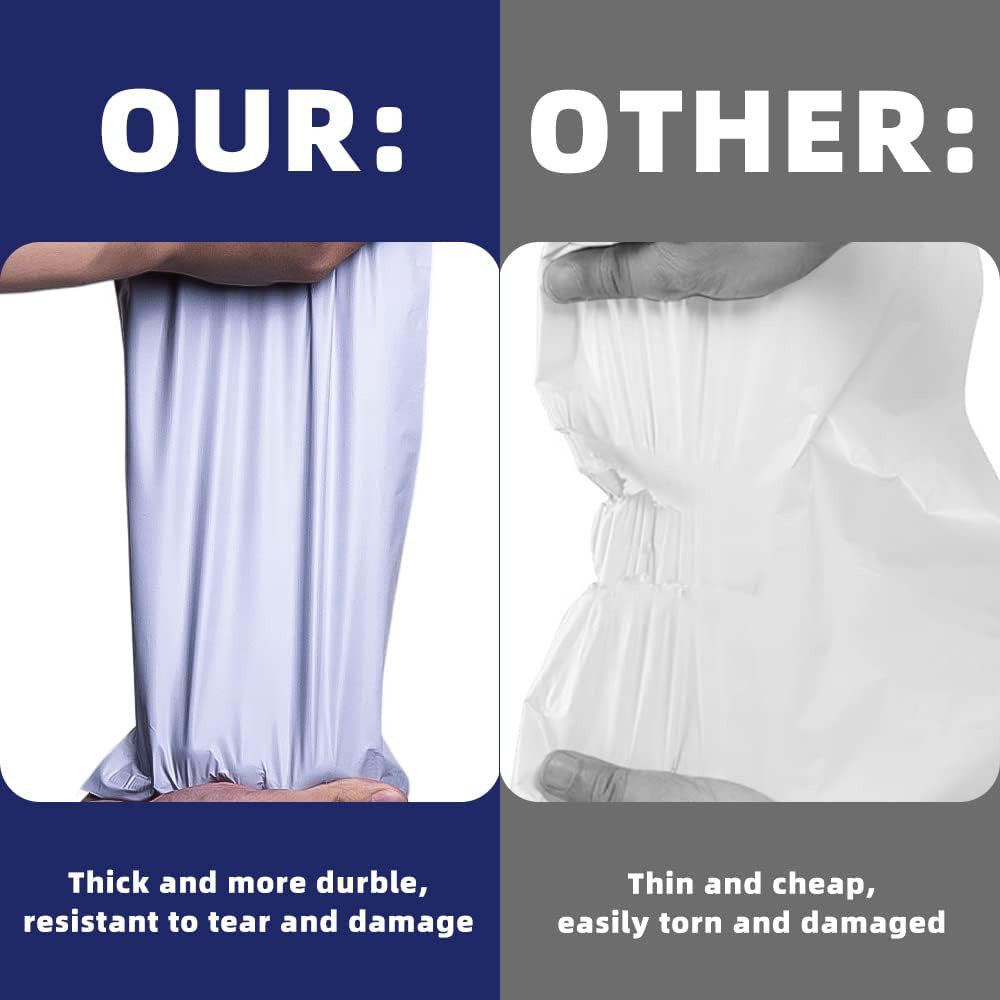 POLYSELLS 300 19x24 Inch White Pack Large Poly Mailers Shipping Envelopes, Strong Adhesive Sealing, Waterproof, and Tear-resistant Postal Mailing Bags for Clothing, and Accessories