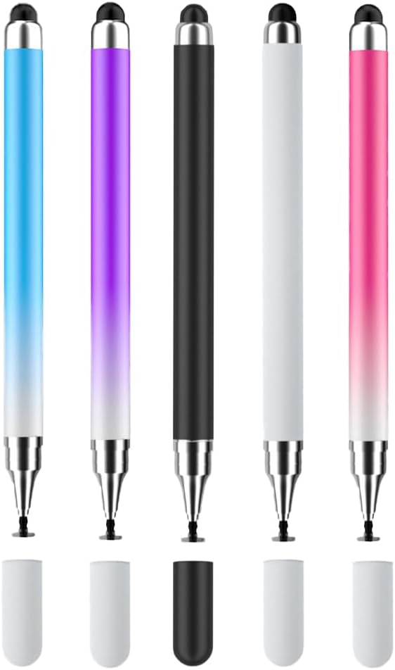 Stylus Pen for Touch Screens(5pack), 2 in 1 High Precision & Sensitivity Capacitive Pens for iPad iPhone Android Tablets and All Universal Touchscreen Devices