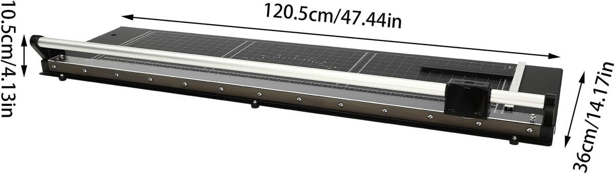 Rotary Paper Trimmer - Precision Cutting Tool with Self-Sharpening Blade for Photo Paper/Cardstock/Film, Heavy-Duty Craft Cutter for Scrapbooking & Office Use, Non-Slip Base & Angle Guide (36 inches)