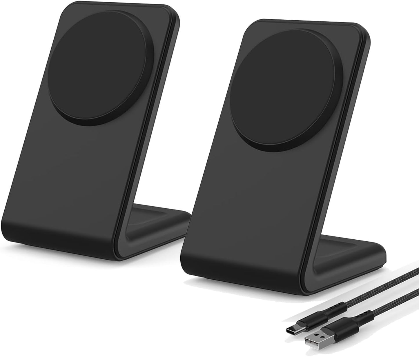 Mag.Safe Charger - iPhone Charger Stand, Fast Magnetic Wireless Charger for iPhone 17/16/15/14/13/12 Series - Black (2pack)