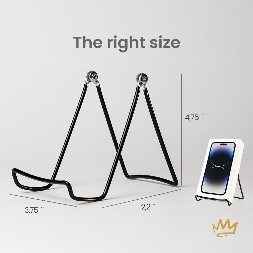 KINGDOM SOLUTIONS MADE IN USA 6-Pack Sturdy & Durable Adjustable Metal Easels to Display Books, Frames, Comics, Plates & More - Unique on the Market