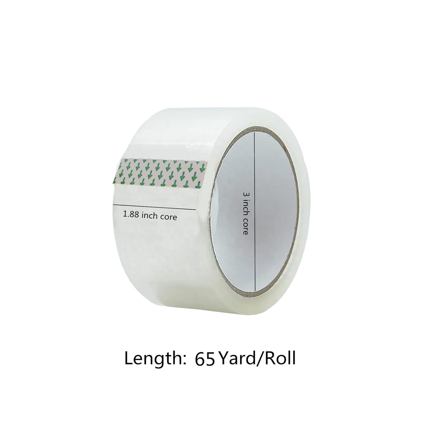 Clear Packing Tape (24 Rolls), Heavy Duty Packaging Tape for Shipping Packaging Moving Sealing, 2 inches Wide, 65 Yards Per Roll