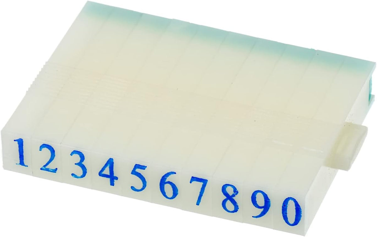 PATIKIL Detachable Number Stamp, 5mm Plastic 9 Digits Font Size 5 Numeral 0-9 Combination Set for Card Tag Scrapbook Craft Making Teaching