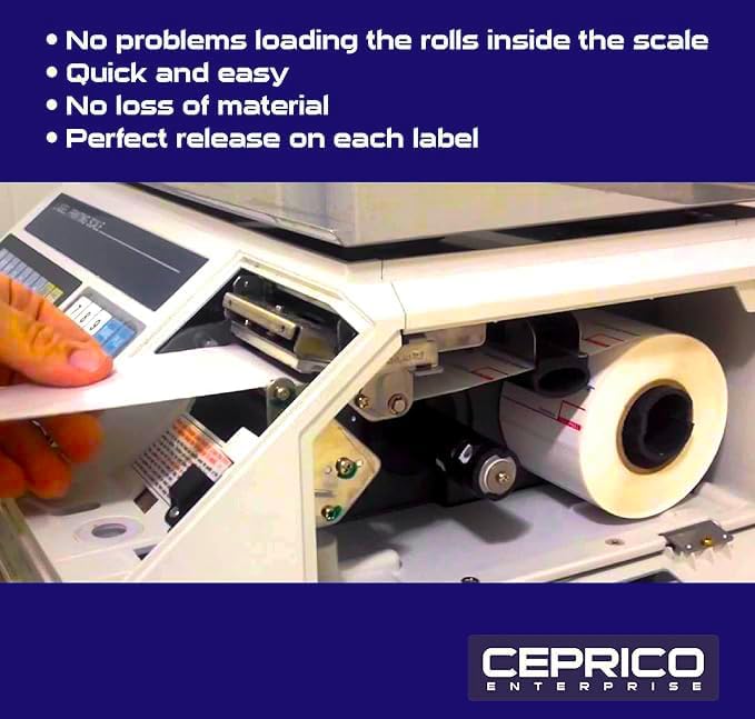 CEPRICO - Customizable CĀS Scale Labels - 144 Rolls of Thermal UPC Printing Scale Labels – Compatible with CĀS LST-8010 | Ideal for Supermarkets, Retailers and Grocery Stores