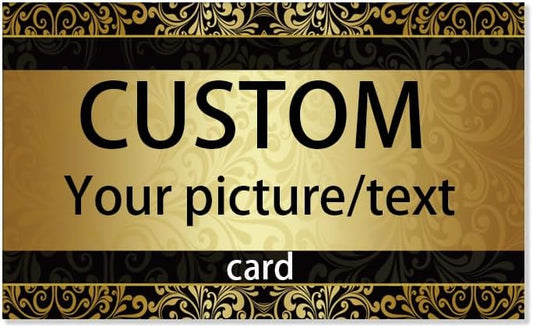 100pcs custom business cards thank you cards with logo picture 300gsm coated paper laminate two-sided printed (style 8)