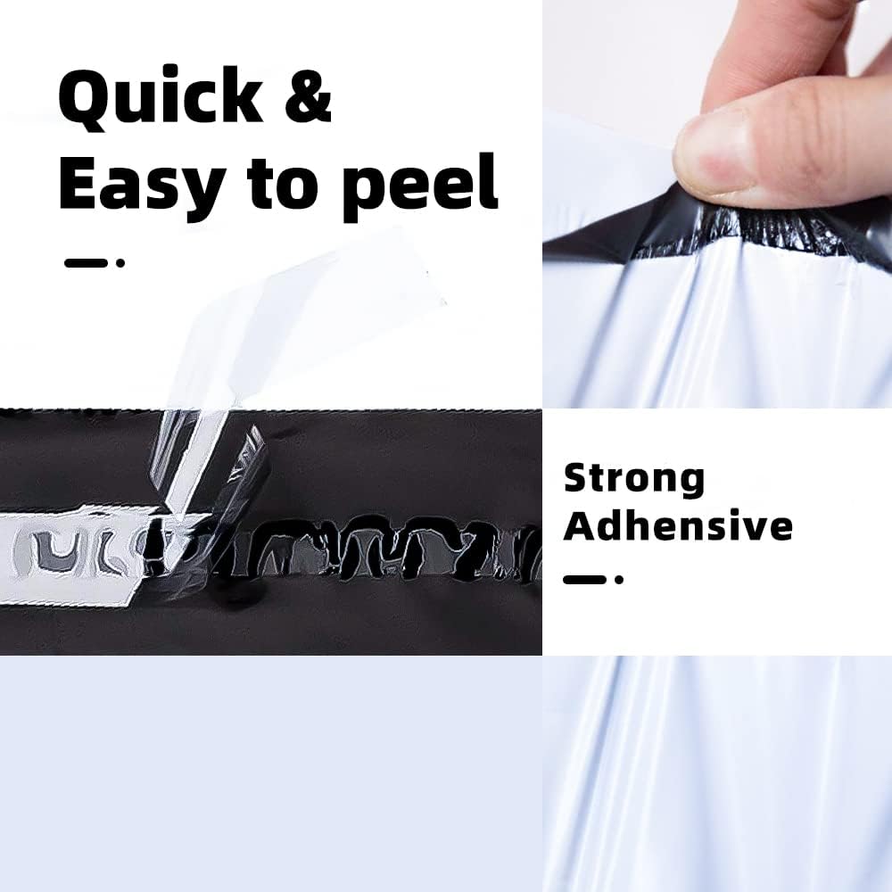 POLYSELLS 1000 pcs 12x15.5 Inches White Poly Mailers Shipping Envelopes, Strong Adhesive Sealing, Waterproof, and Tear-resistant Postal Mailing Bags for Clothing, Books, and Accessories