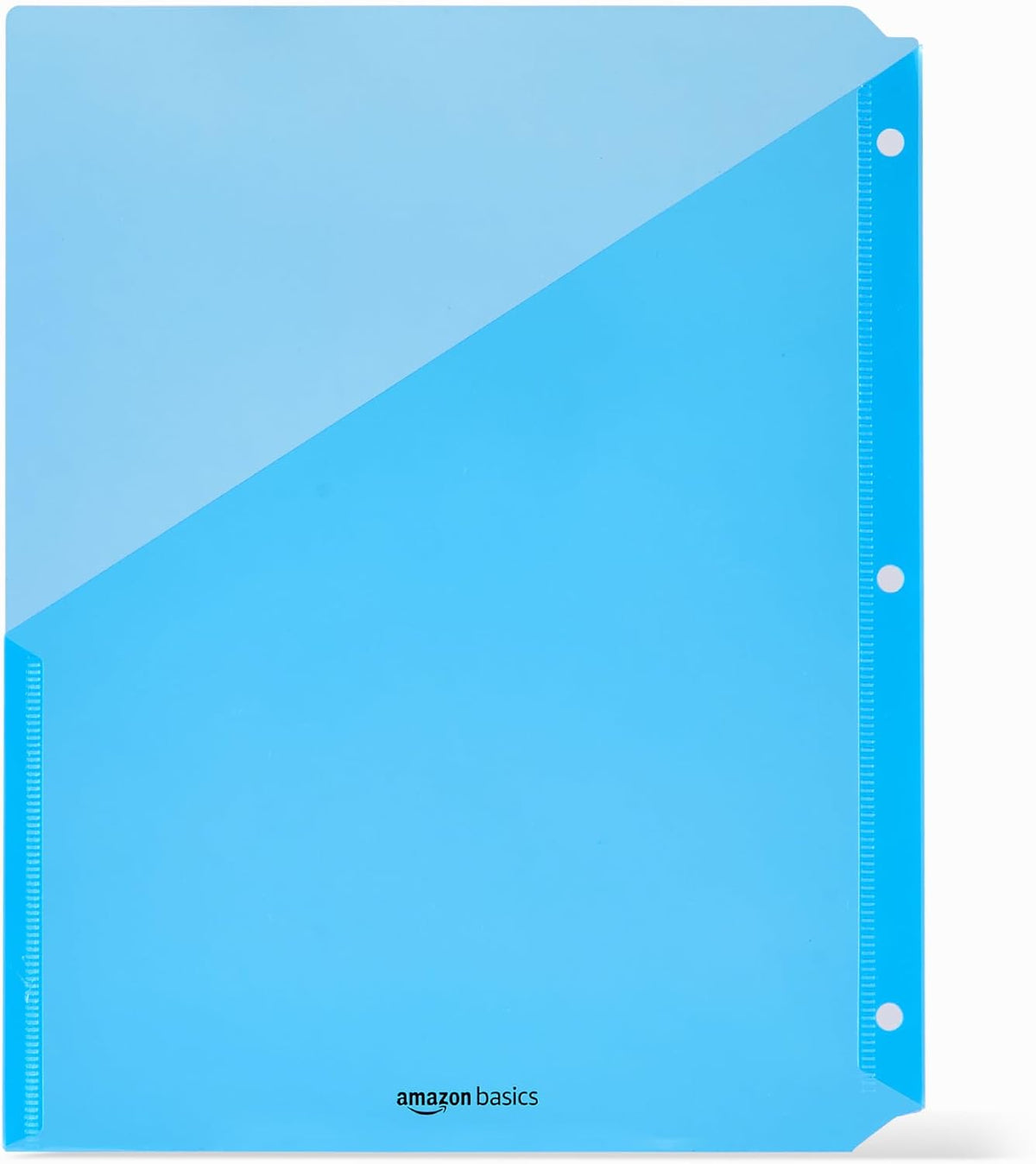 Amazon Basics Binder Organizer Poly Jacket, 3 Hole Punch, Assorted Colors, Pack of 5