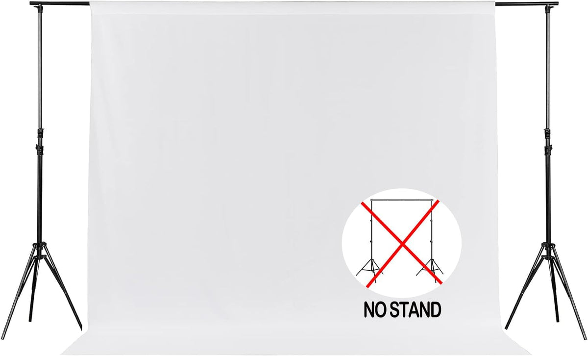 Joccun 7X10FT White Backdrop Background for Photography,Polyester Backdrop Curtain Background Screen for Photography,Photoshoot,Video Recording,Studio(7X10ft,White)