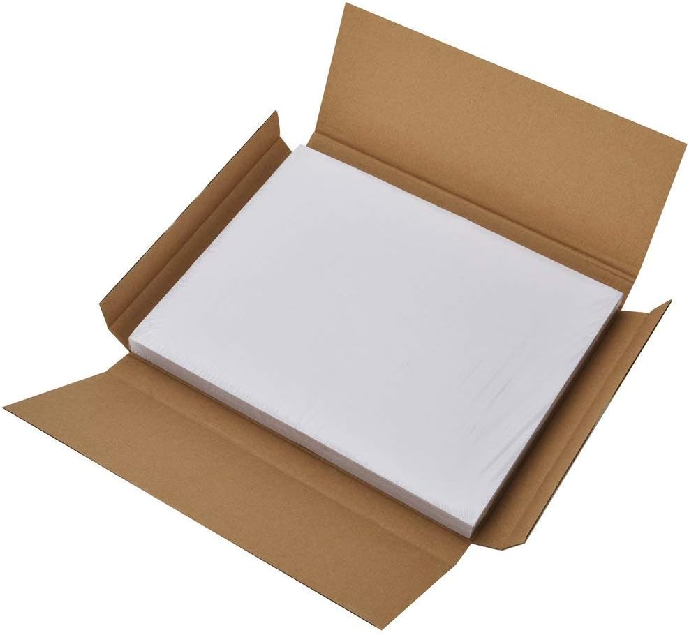 RBHK Half Sheet Self Adhesive Shipping Labels for Laser & Inkjet Printers, 8000 Labels, Rounded Corner (4000 Sheets)