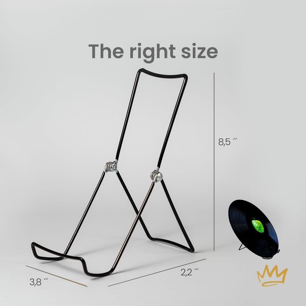 KINGDOM SOLUTIONS MADE IN USA 4-Pack Sturdy & Durable Adjustable Metal Easels to Display Books, Frames, Comics, Plates & More - Unique on the Market