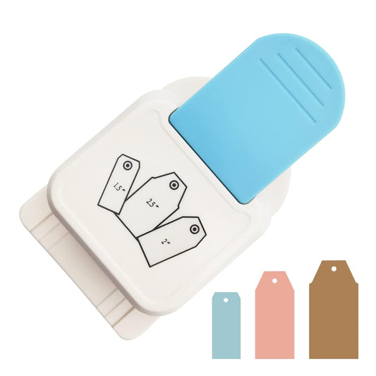 Paper Craft Tag Punch, 1.5, 2 or 2.5 Inch Gift Tag Paper Punches for Scrapbooking Craft Perfurador DIY Puncher (Style C)
