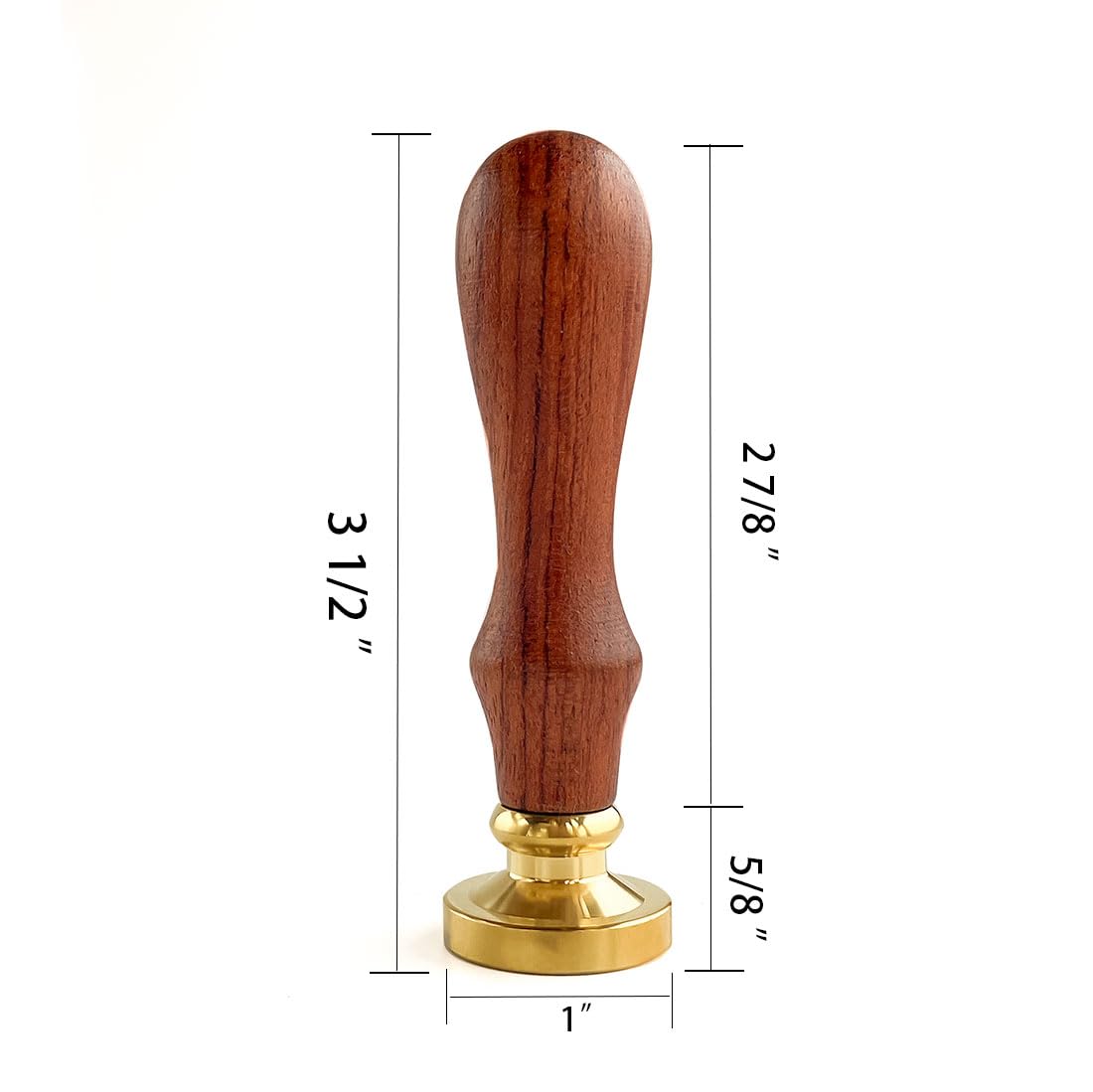 Wax Sealing Stamper, VOOSEYHOME Two Intertwined Hearts Seal Stamp with Rosewood Handle, Decorating on Holiday Cards Invitations Sealers Packings Letters for Birthday Themed Parties Weddings Signatures