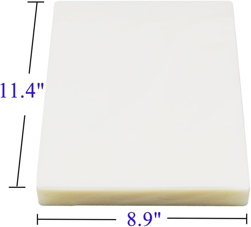 Immuson Thermal Laminating Pouches 8.9 x 11.4, 3Mil Thickness, Crystal Clear Finish, 500 Pack
