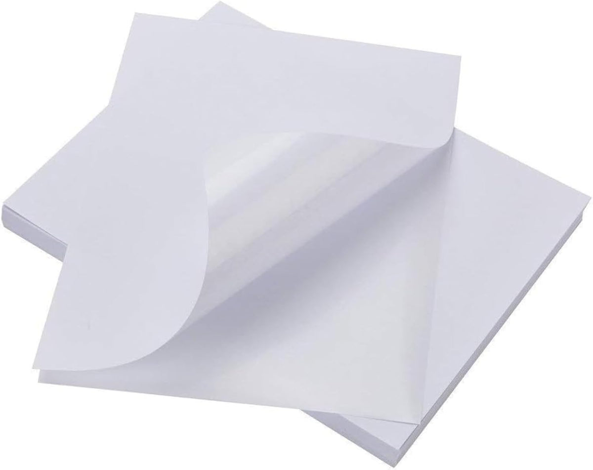 BESTEASY Sticker Paper 8.5" x 11" Full Sheet Label Stickers for Laser & Inkjet Printers, Self-Adhesive Paper Shipping Labels (500 Sheets,500 Labels)