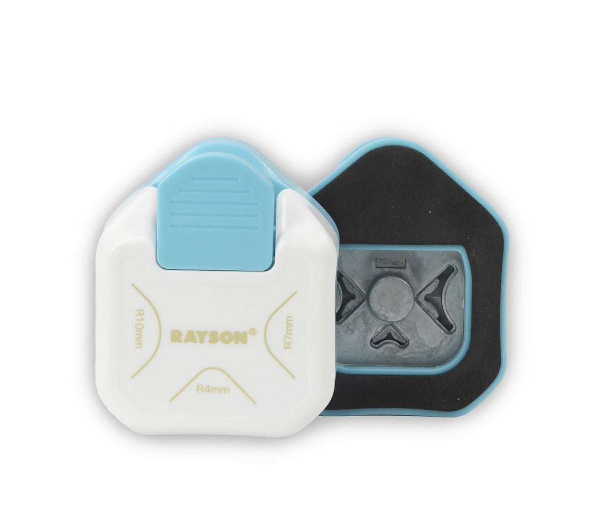 RAYSON CR05W 3 in 1 Corner Cutter, 4mm 7mm 10mm 3 Way Corner Rounder Paper Punches for Paper Craft, DIY Projects, White