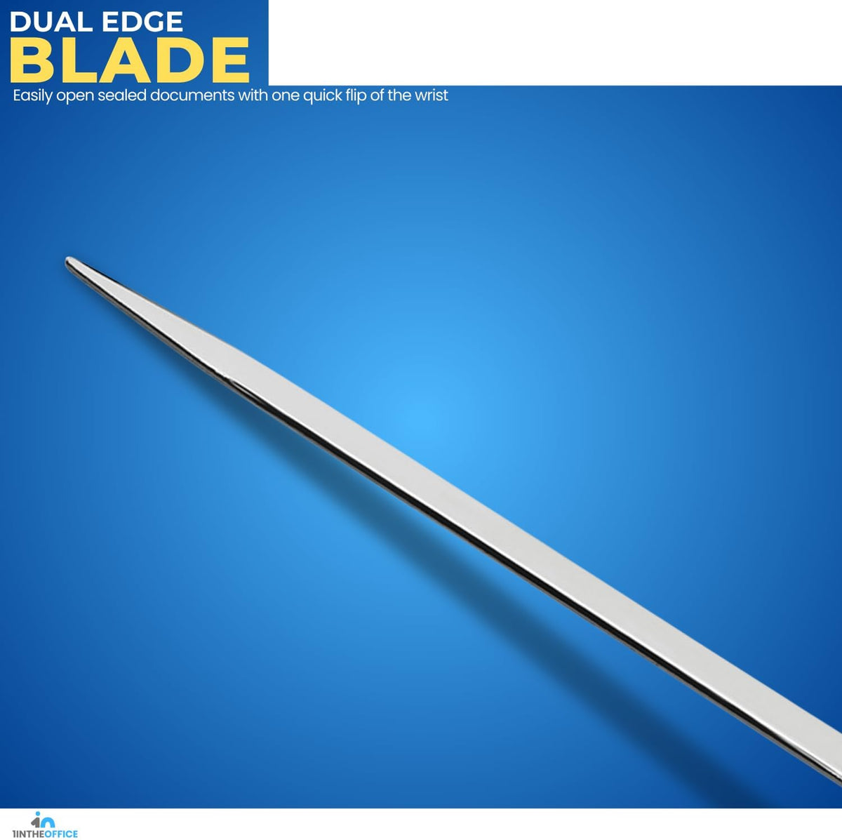 1InTheOffice Letter Opener, Stainless Steel Envelope Opener, 2 Pack