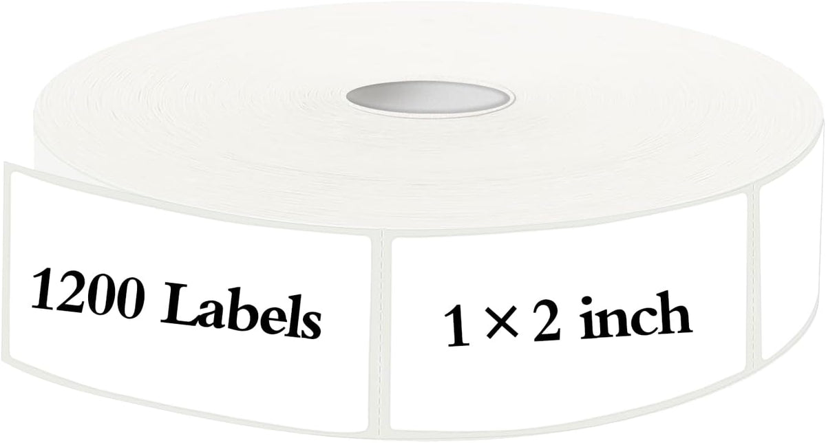 1200 Blank Removable Freezer Labels Water Oil Resistant with Perforation Line for Food Containers Jars Pantry Organization (Ink Quick-Dry，1” x 2”)